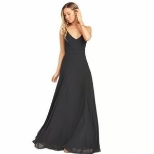 Show Me Your Mumu Black Maxi Chiffon Sleeveless Full Length Dress